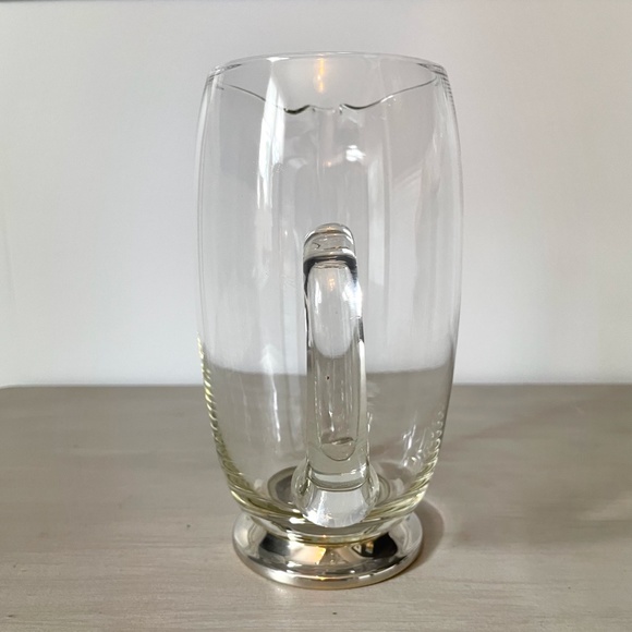 VINTAGE Mid-Century Silver Smith Studio Glass & Silver Cocktail Pitcher - Picture 3 of 10